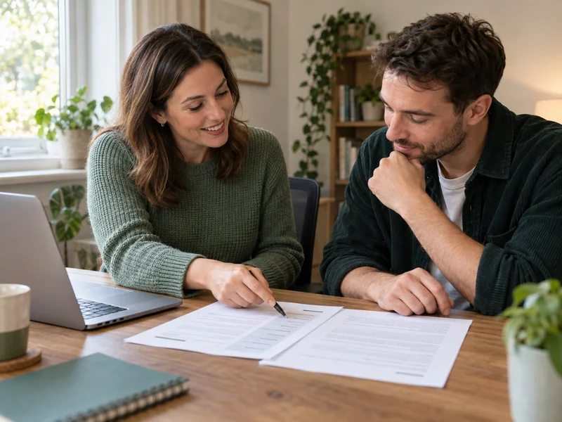 A careers adviser and jobseeker reviewing a CV and cover letter